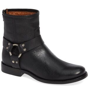 Frye Phillip Harness Short Boots Black